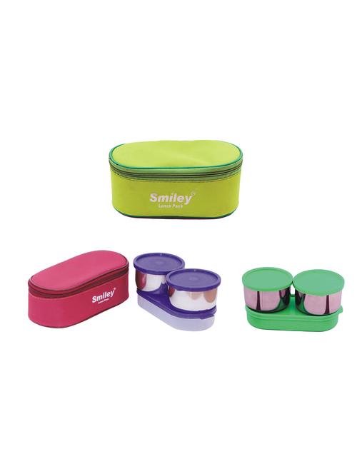  combo of 3 in 1 maroon & green lunch box - 16493405 - Very Small Image - 1