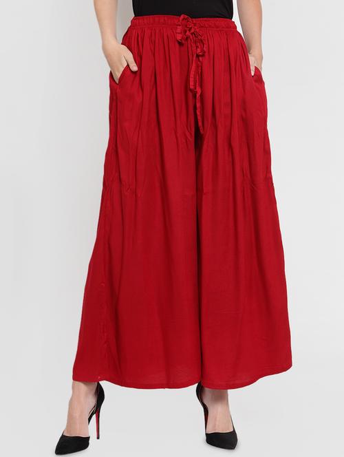 solid flared palazzo  - 16493466 - Very Small Image - 1