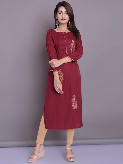 embellished straight kurta - 16494167 - Very Small Image - 1