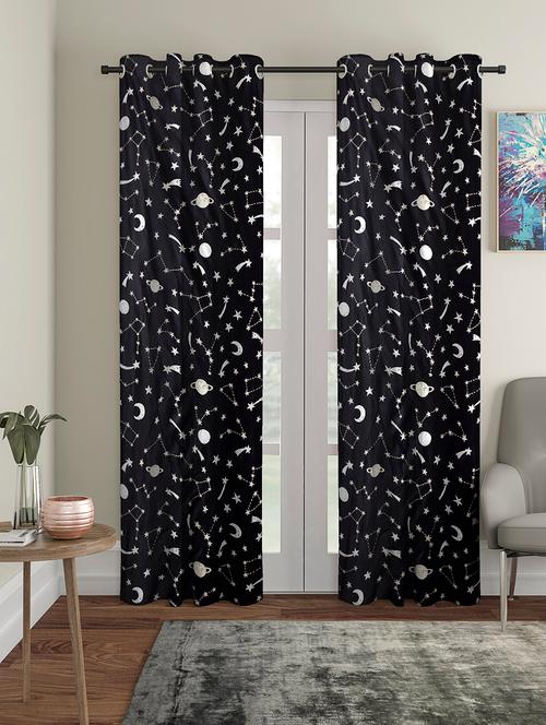 glow in dark room door curtain set of 2  - 16494938 - Very Small Image - 1