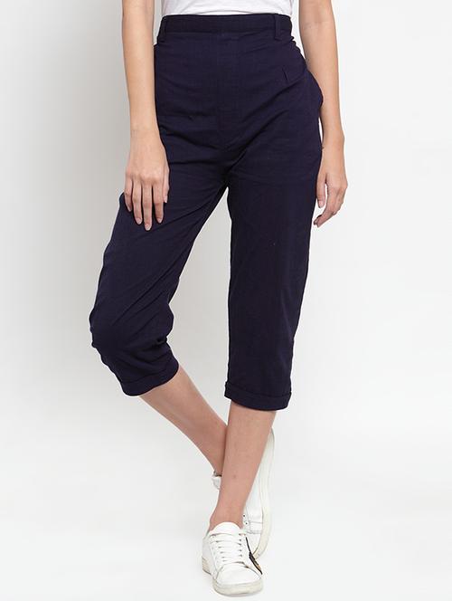 high rise solid crop pant  - 16495033 - Very Small Image - 1