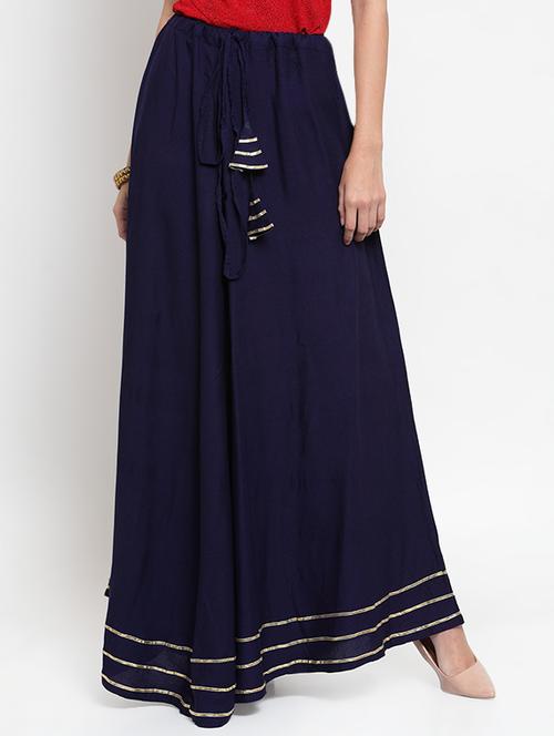 solid flared skirt - 16495341 - Very Small Image - 1