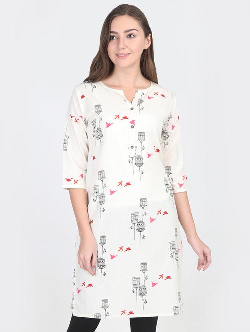 digital printed straight kurta - 16495859 - Very Small Image - 1