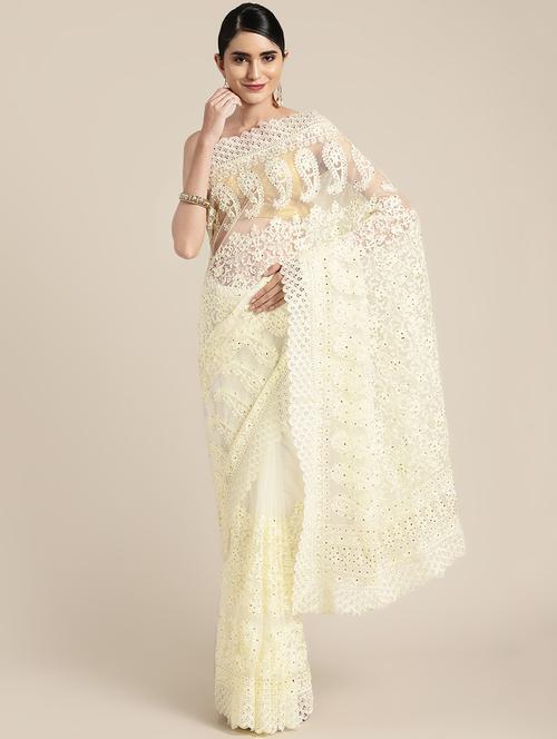 tonal embroidered saree with blouse - 16495903 - Very Small Image - 1