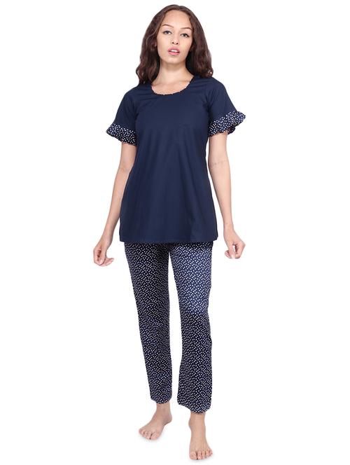 polka dot top with pajama nightwear set - 16497406 - Very Small Image - 1