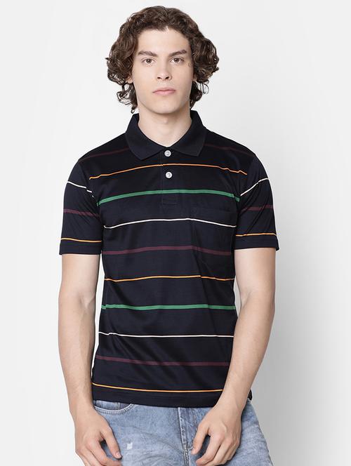 navy blue striped pocket t-shirt - 16497899 - Very Small Image - 1