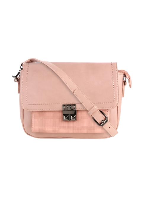 pink leatherette (pu) sling bag - 16499909 - Very Small Image - 1