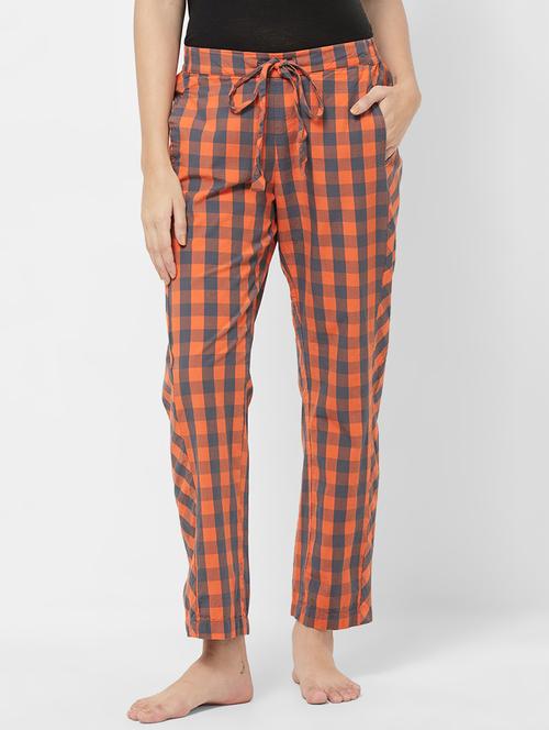 drawstring waist checkered pajama - 16501022 - Very Small Image - 1
