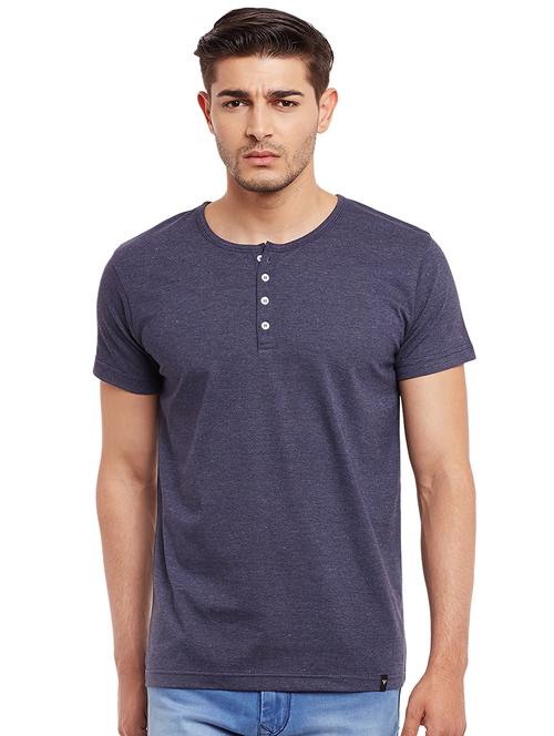 navy blue solid t-shirt - 16502430 - Very Small Image - 1