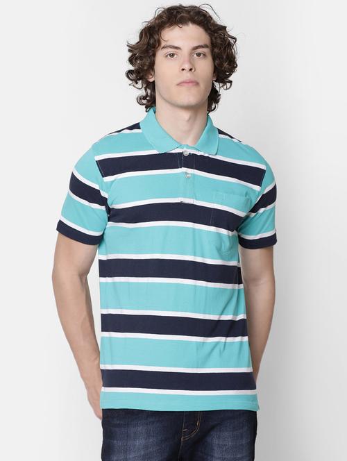 turquoise blue striped t-shirt - 16504002 - Very Small Image - 1