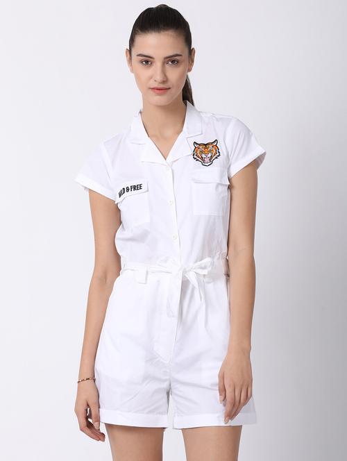 tie front quirky patch romper  - 16504562 - Very Small Image - 1