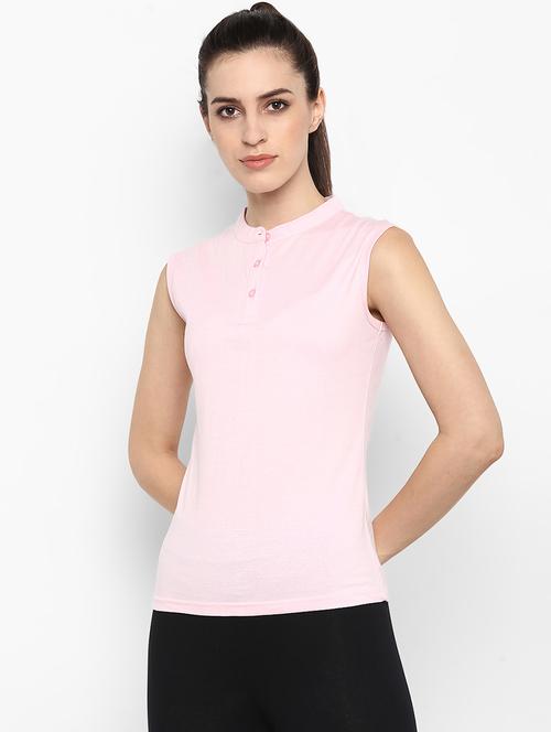 women's plain mandarin neck t-shirt - 16504836 - Very Small Image - 1