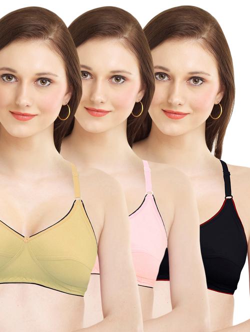 set of 3 floral patch bra  - 16505370 - Very Small Image - 1