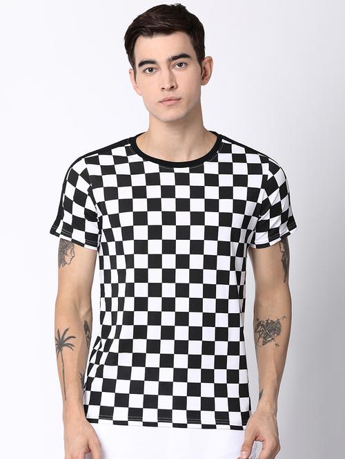 monochrome checkered t-shirt - 16505614 - Very Small Image - 1