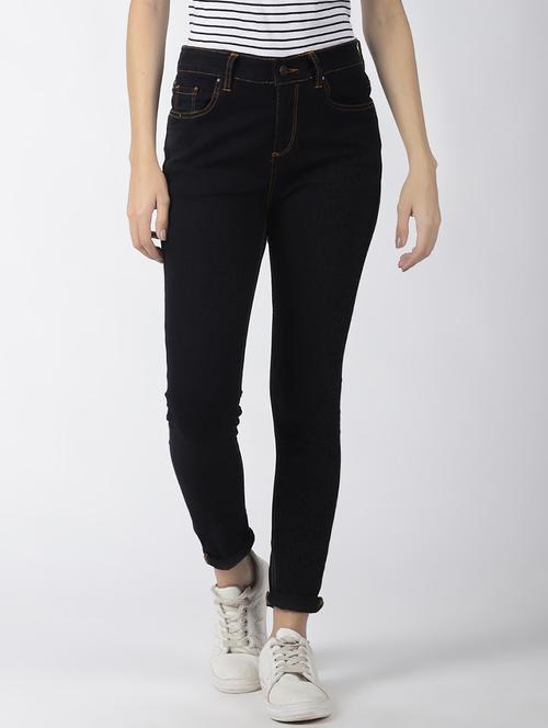 high rise solid jeans  - 16505960 - Very Small Image - 1