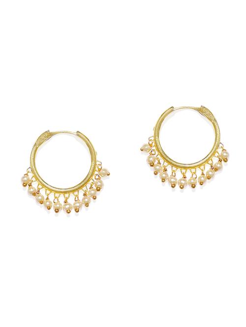 gold metal hoop earring - 16506471 - Very Small Image - 1
