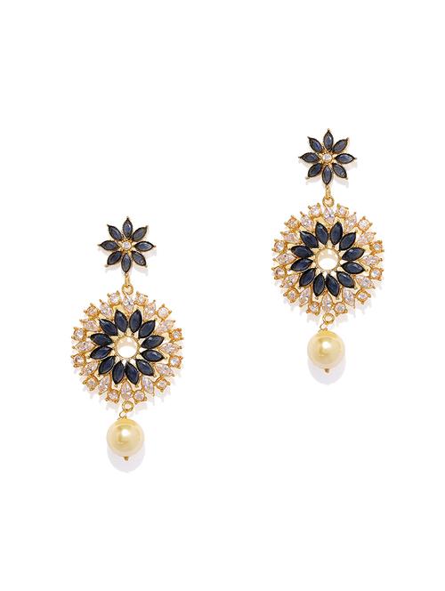 gold brass drop earring - 16506637 - Very Small Image - 1