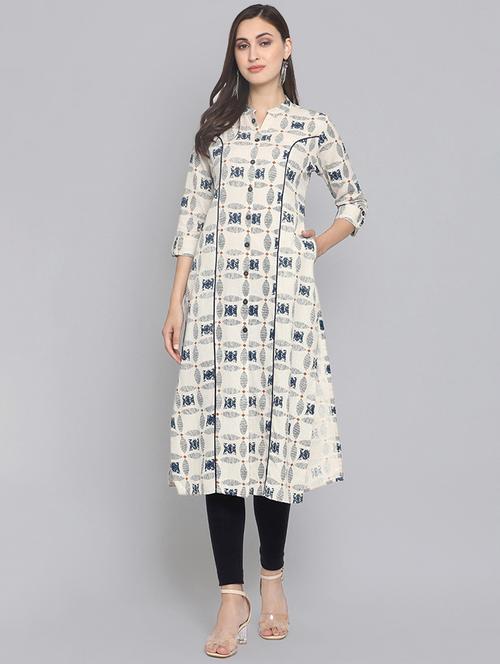 printed straight kurta - 16506827 - Very Small Image - 1