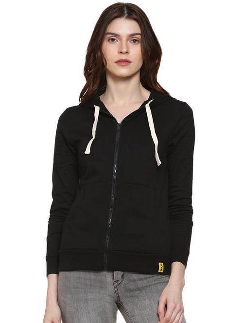 zipper detail solid hooded jacket - 16507464 - Very Small Image - 1