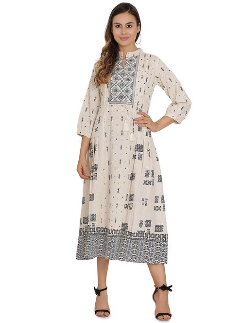 printed flared kurta - 16509696 - Very Small Image - 1