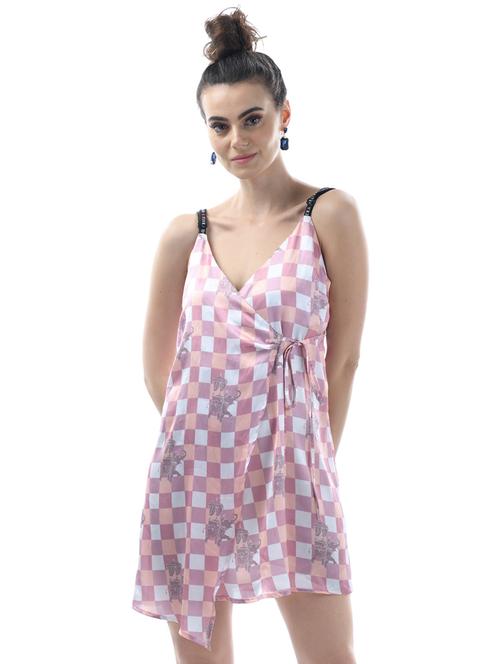 tie front checkered nighty  - 16510759 - Very Small Image - 1
