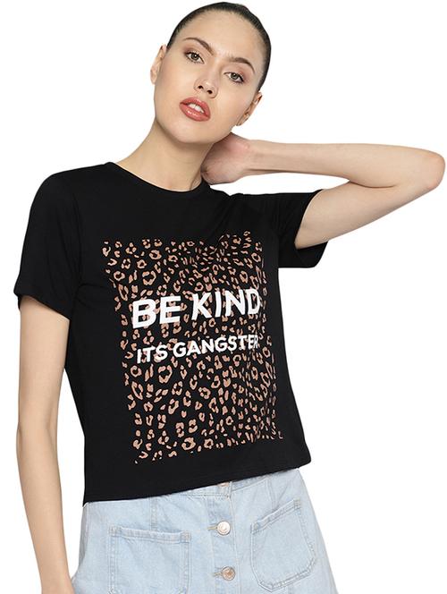 crew neck quirky text tee - 16510834 - Very Small Image - 1