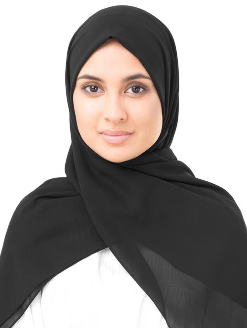 black georgette stole - 16511155 - Very Small Image - 1