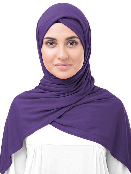 purple cotton stole - 16511211 - Very Small Image - 1