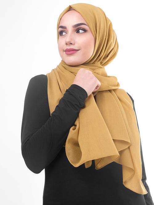 yellow cotton stole - 16511244 - Very Small Image - 1