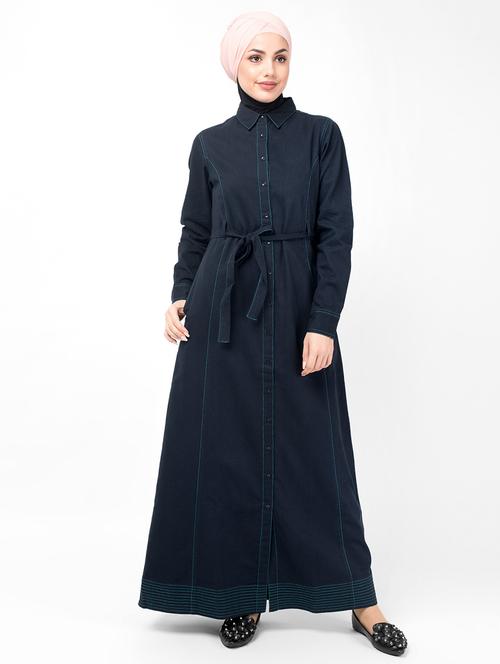 denim a-line cloaks & abaya - 16511685 - Very Small Image - 1
