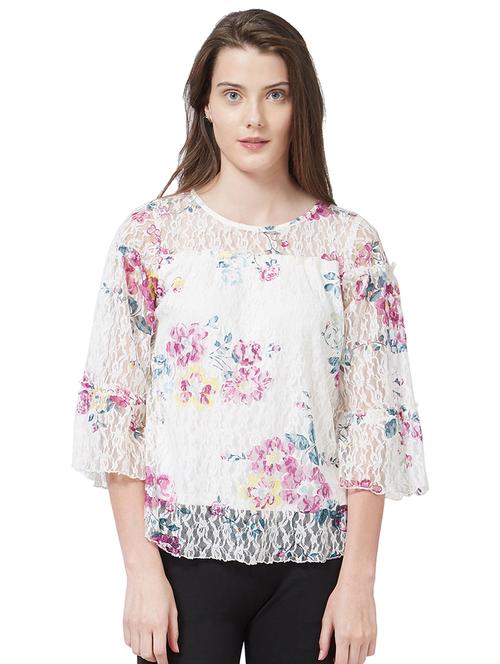 bell sleeved floral top  - 16513104 - Very Small Image - 1