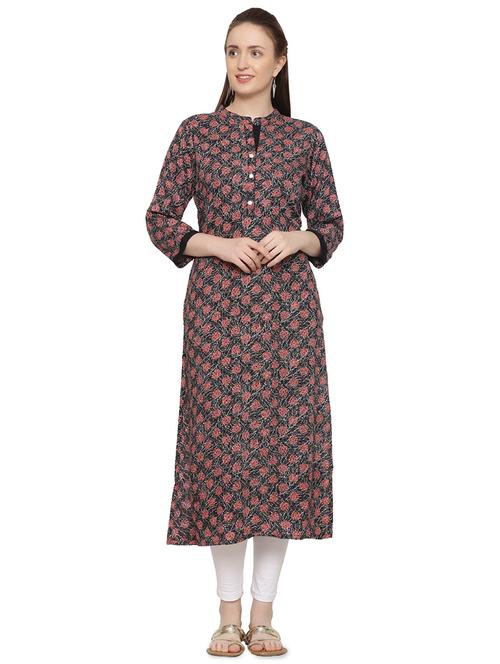 printed straight kurta - 16514686 - Very Small Image - 1