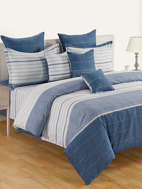 print cotton double bed sheet with 2 pillow cover  - 16514792 - Very Small Image - 1