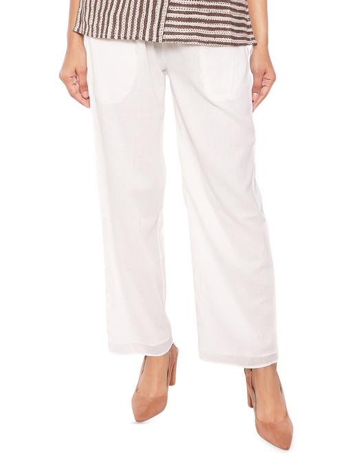 pocket detail flat front trousers - 16514931 - Very Small Image - 1