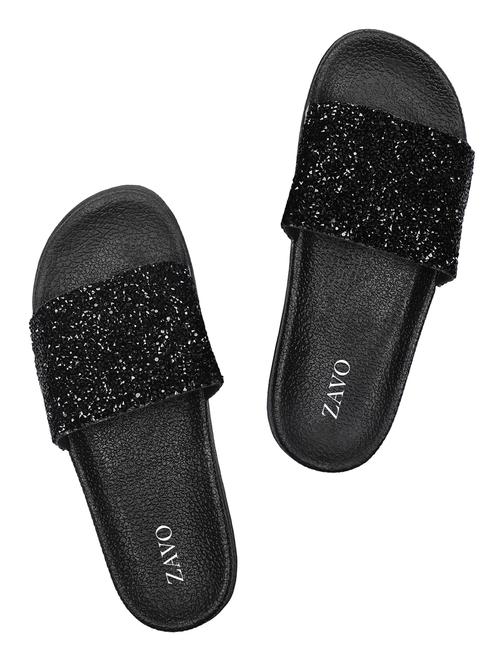 black slip on sandals - 16518626 - Very Small Image - 1