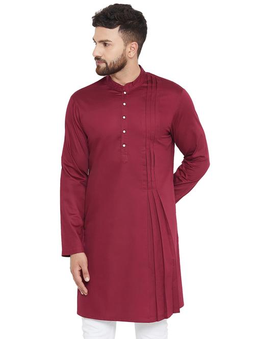 red solid medium kurta - 16518663 - Very Small Image - 1