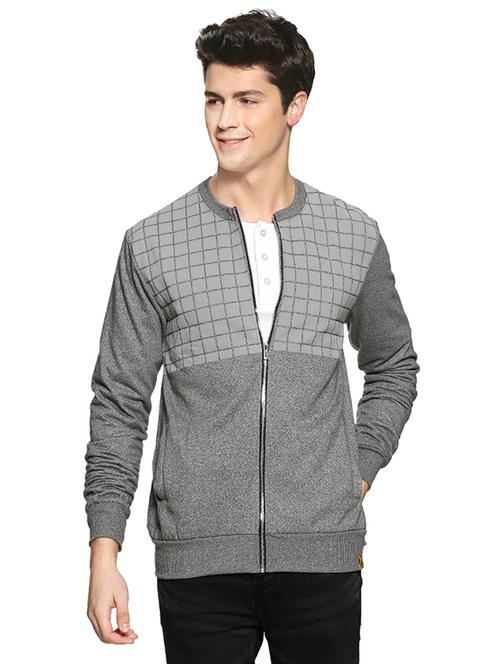 grey checkered casual jacket - 16519225 - Very Small Image - 1