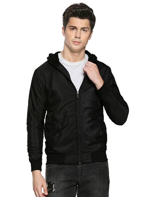 black solid casual jacket - 16519233 - Very Small Image - 1