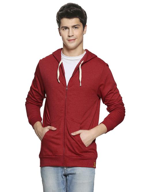 red solid casual jacket - 16519265 - Very Small Image - 1