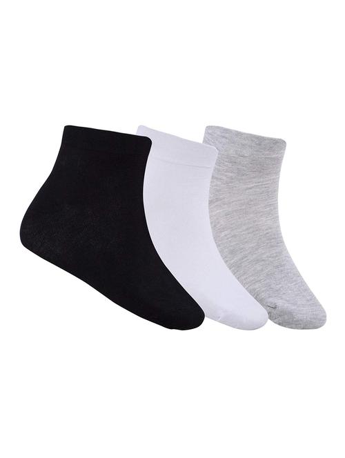 set of 3 multi colored cotton ankle length sock - 16521294 - Very Small Image - 1