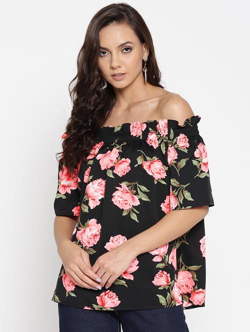 off shoulder floral top  - 16524163 - Very Small Image - 1