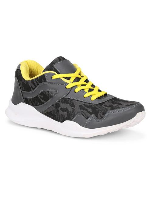koxko grey fabric lace up sport shoes - 16524404 - Very Small Image - 1