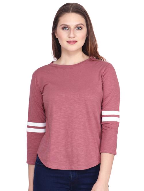 round neck curved hem tee - 16524813 - Very Small Image - 1
