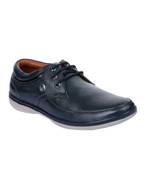 liberty navy blue leather lace up shoes - 16525245 - Very Small Image - 1