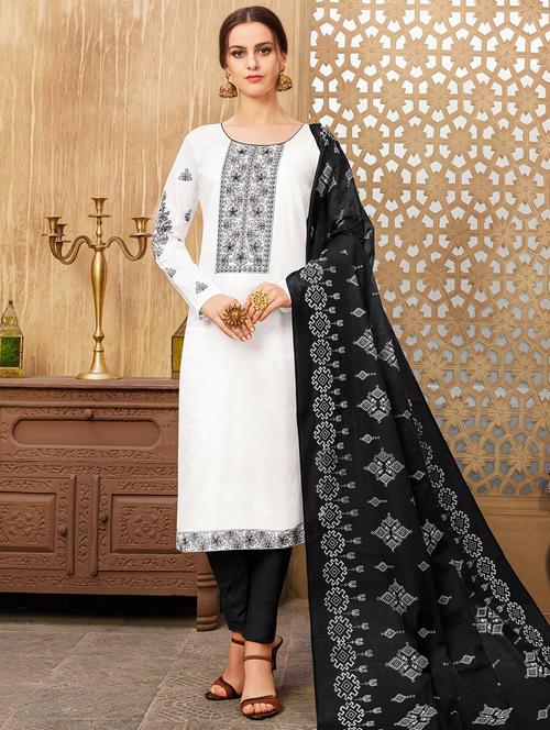 embroidered unstitched suit - 16525704 - Very Small Image - 1