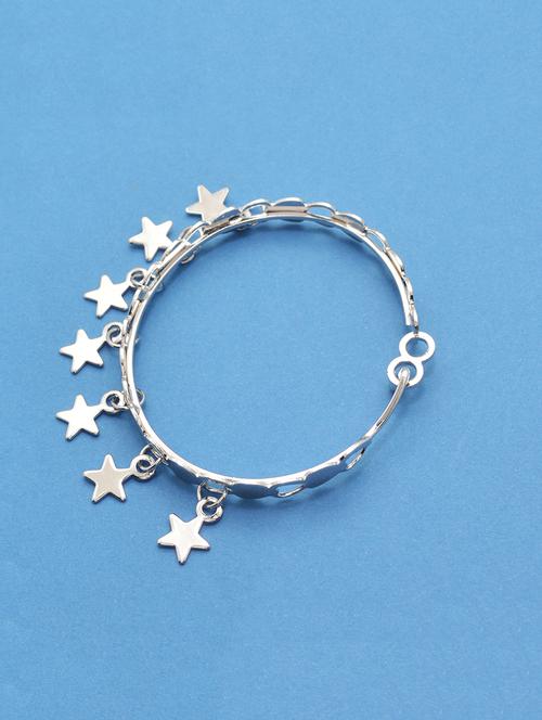 silver metal bangle  bracelet - 16525781 - Very Small Image - 1