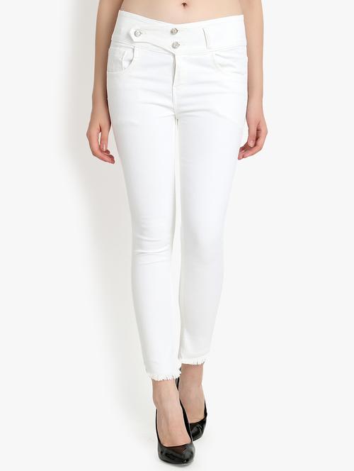 high rise solid jeans  - 16529218 - Very Small Image - 1