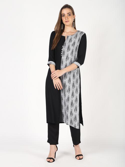 printed straight kurta - 16529621 - Very Small Image - 1