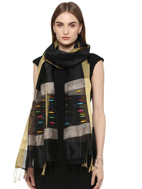 black viscose stole - 16529819 - Very Small Image - 1