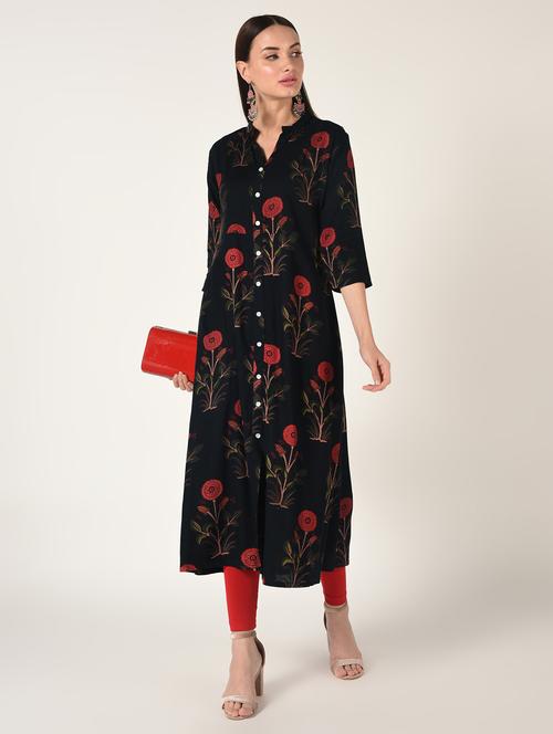 floral a-line kurta  - 16530645 - Very Small Image - 1